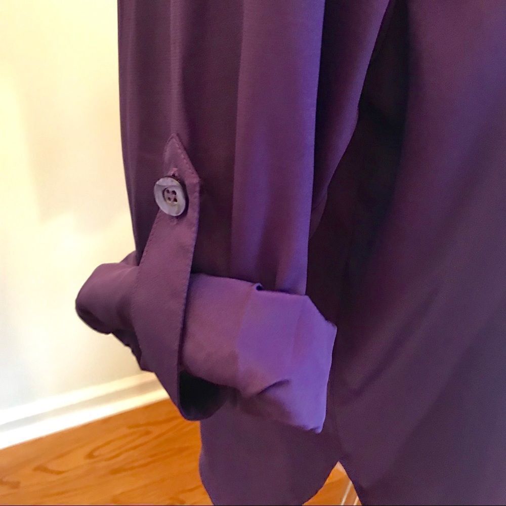 Josephine Purple Button Down Top Size 16 - Picture 4 of 6